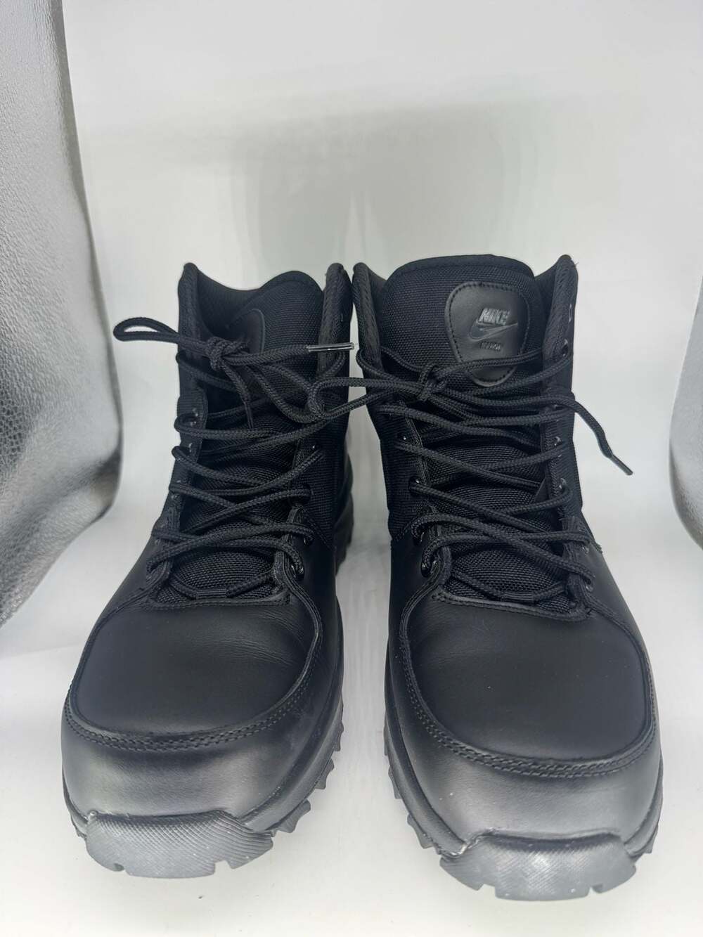 Nike Manoa Boots Size 10.5 Black Leather Textile Hiking